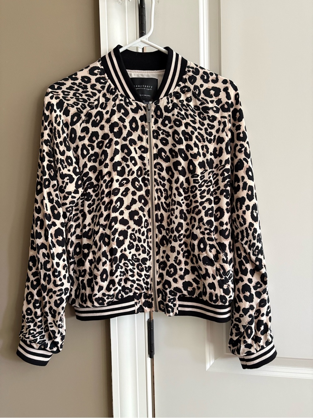 Sanctuary leopard print bomber jacket